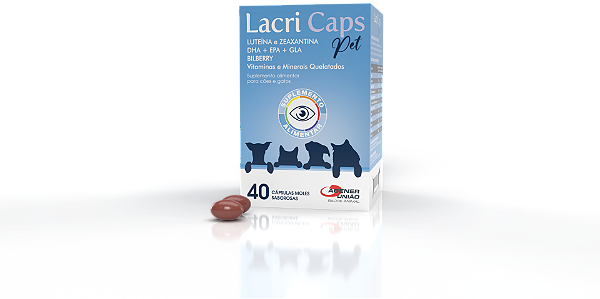 Lacri Caps Pet 40 Cápsulas Suplemento Alimentar Cães e Gatos