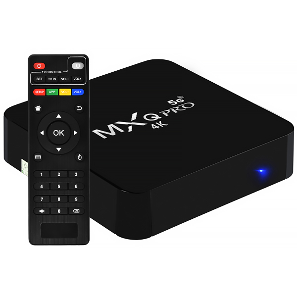 TV Box MXQ PRO 5G 4K Ultra HD com Wi-Fi 64GB + 4GB RAM Bivolt - Preto