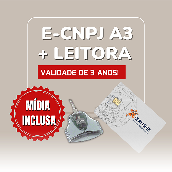 e-CNPJ A3 Smartcard + Leitora