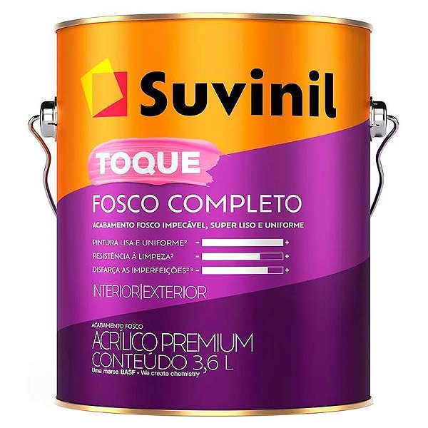 TINTA PAREDE (C) PREMI. TOQUE FOSCO COMPLETO BRANCO FOSCO 03,6L LT SUVINIL