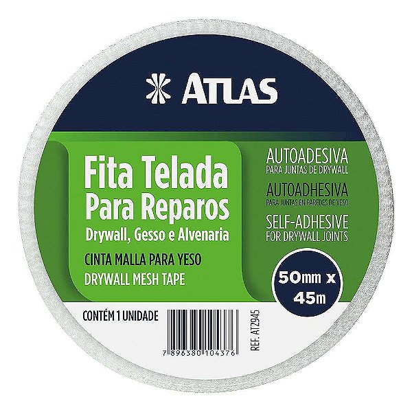 FITA TELADA PARA DRYWALL 50MM X 45 MTS ATLAS