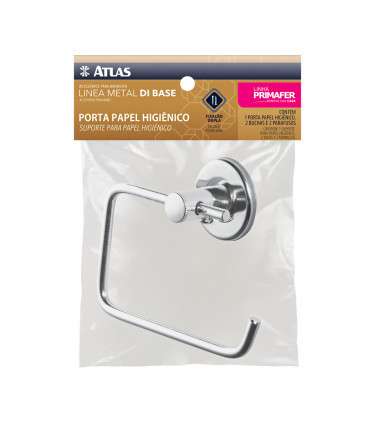 PORTA PAPEL HIG METAL POLIDO DI BASE ATLAS