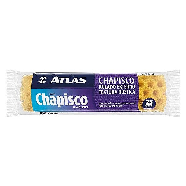 ROLO DE TEXTURA RUSTICA E CHAPISCO 23CM ATLAS