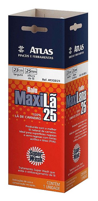 ROLO PINTURA MAXILA 25 MM X 23 CM ATLAS