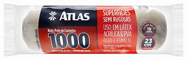 ROLO PINTURA PELE 1000 19 MM X 23 CM ATLAS