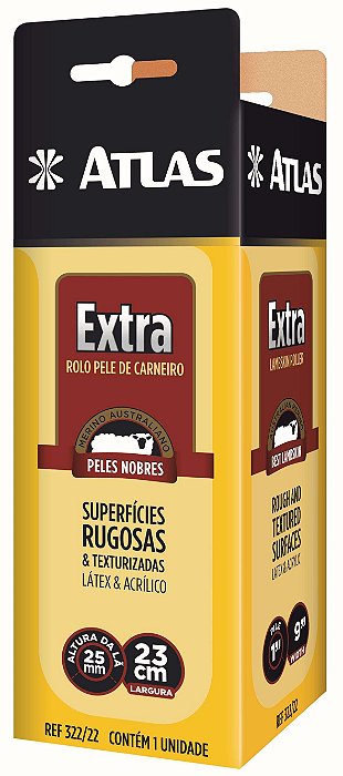 ROLO PINTURA PELE EXTRA 25 MM X 23 CM ATLAS