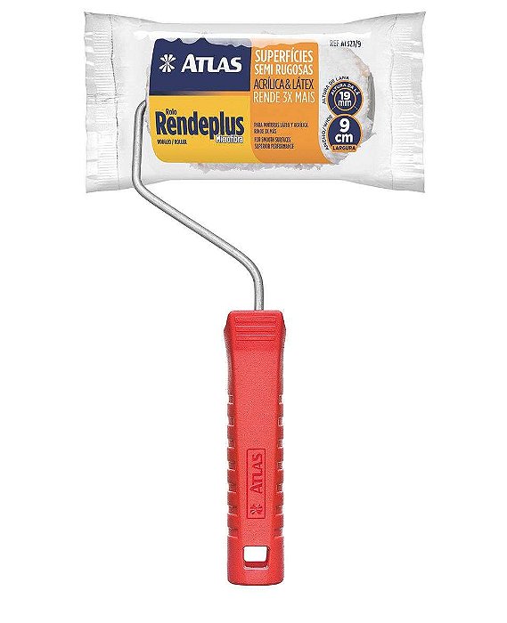 ROLO PINTURA RENDEPLUS MICROFIBRA 19 MM X 09 CM ATLAS
