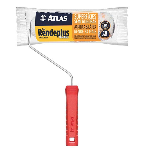 ROLO PINTURA RENDEPLUS MICROFIBRA 19 MM X 15 CM ATLAS
