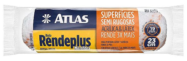 ROLO PINTURA RENDEPLUS MICROFIBRA 19 MM X 23 CM ATLAS