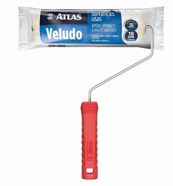 ROLO PINTURA VELUDO 5 MM X 15 CM ATLAS
