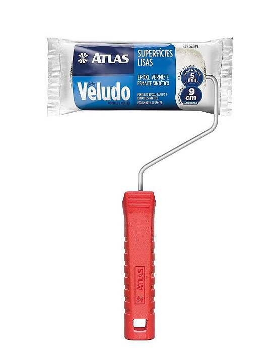 ROLO PINTURA VELUDO 5 MM X 9 CM ATLAS