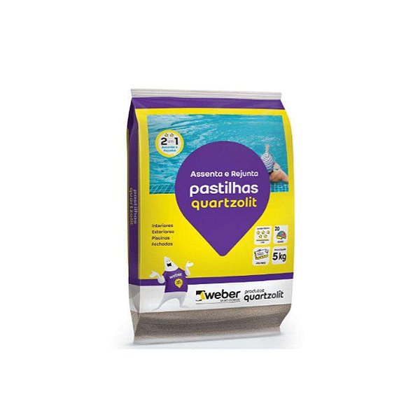 REJUNTE PASTILHAS 5KG BRANCO QUARTZOLIT