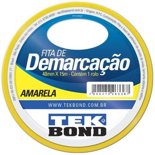 FITA DEMARCAÇÃO SOLO TEKBOND 48X15M AMARELO