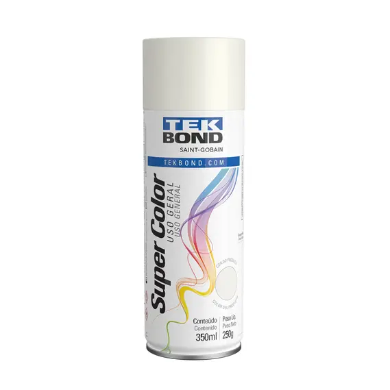 SPRAY TEKBOND BRANCO BRILHANTE USO GERAL 350 ML/250G