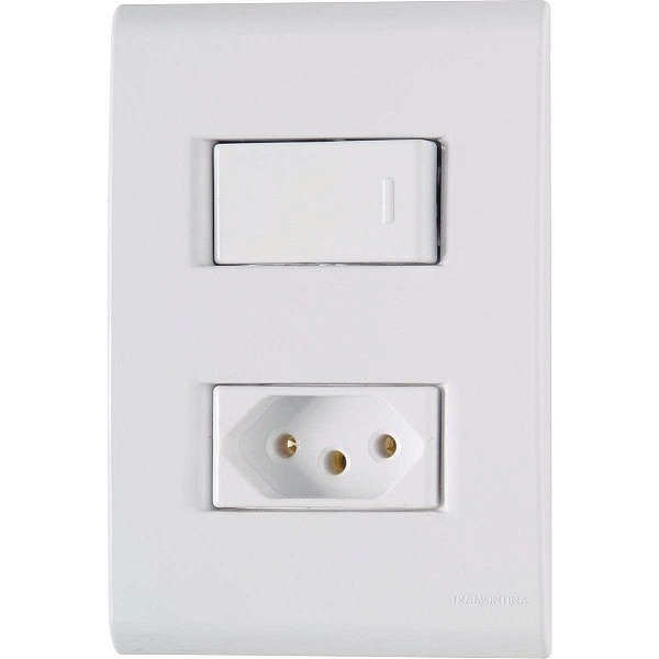 CJ LIZ 1INT SIMPLES+1TOMADA 2P+T 20A BR TRAMONTINA