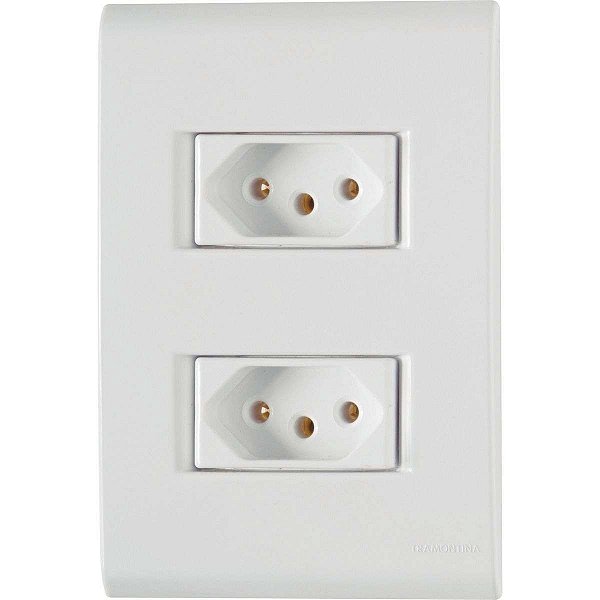 CJ LIZ 2TOMADAS 2P+T 10A BR TRAMOTINA