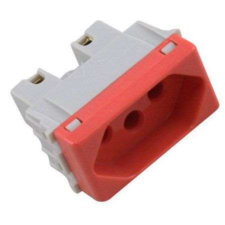 MODULO LIZ/LUX2 TOMADA 2P+T 20A/250V VERMELHA
