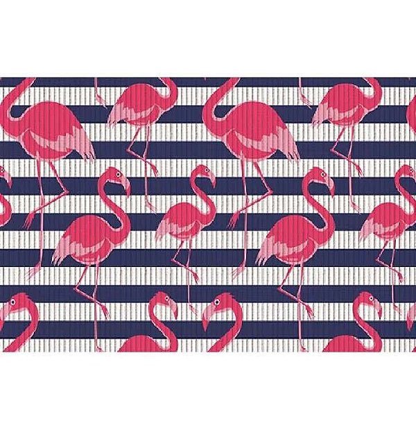 PASSADEIRA TROP. 43CM FLAMINGO AZUL METRO KAPAZI