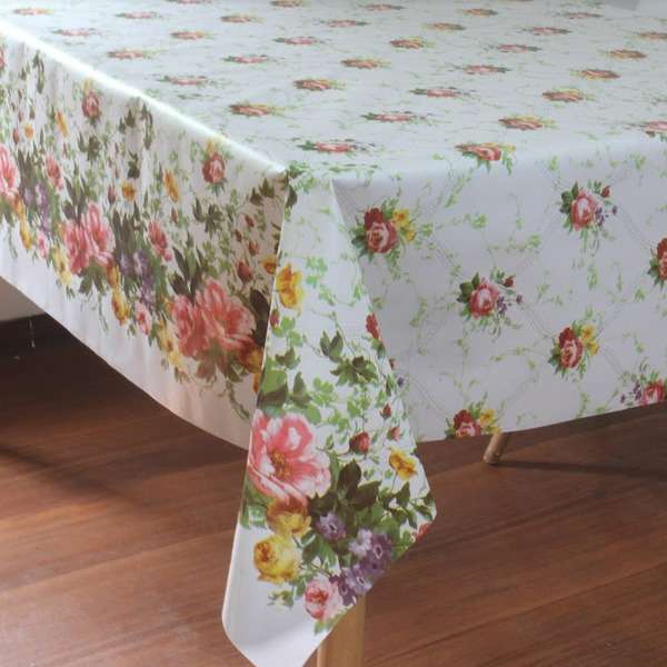 TOALHA MESA SUPER TERMICA ROSAS 1,40M X METRO PLASTCO