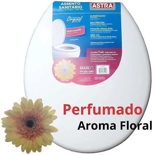 ASSENTO ALMOFADADO OVAL PERFUMADO 1 BRANCO ASTRA TPKP*BR1