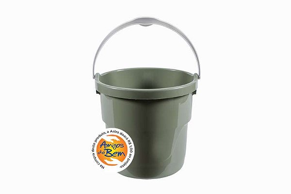 BALDE PLASTICO 8 LITROS OLIVA VERDE ASTRA