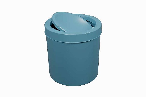 CESTO MULTIUSO C/TAMPA BASCULANTE 6L AZUL MEDITERRANEO ASTRA