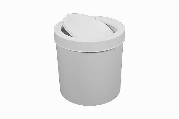 CESTO MULTIUSO C/TAMPA BASCULANTE 6L BRANCO ASTRA
