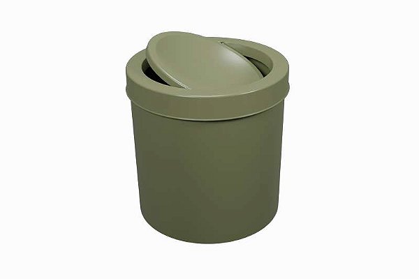CESTO MULTIUSO C/TAMPA BASCULANTE 6L VERDE OLIVA ASTRA