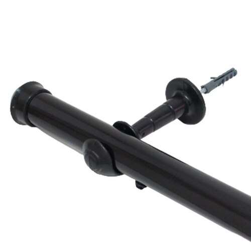 KIT VARAO SIMPLES 3,00MT PRETO C/ EMENDA