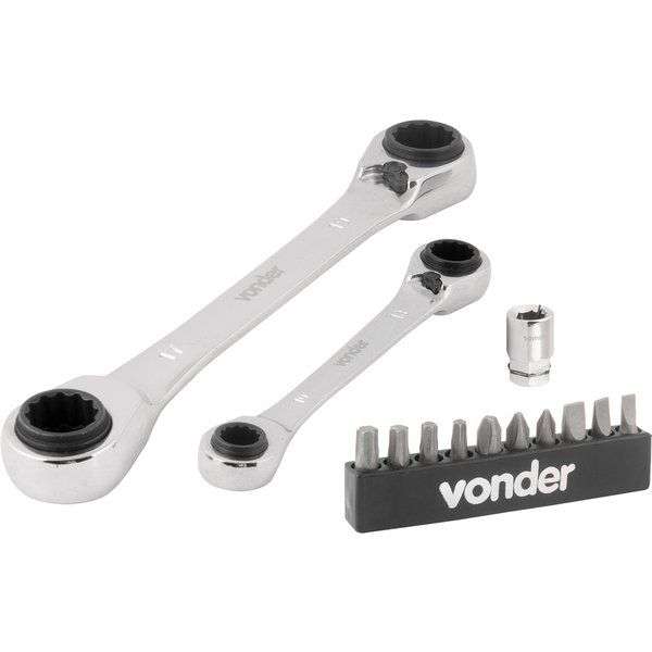 CHAVE ESTRELA/BITS JG 8A19MM CATRACA 13PC V