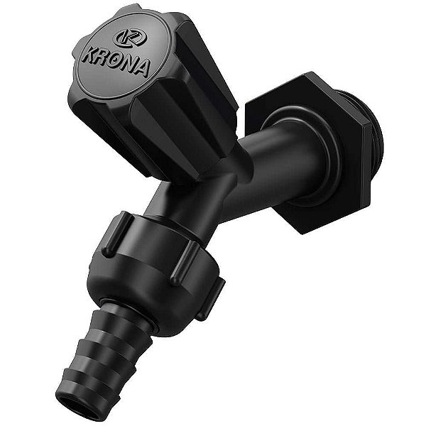 TORNEIRA PARA JARDIM SLIM - PRETA/PRETA KRONA