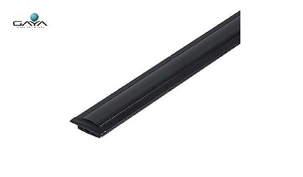 PERFIL LED EMBUTIR 3 METROS 17,2 X 14,5 MM PRETO POP GAYA 7387