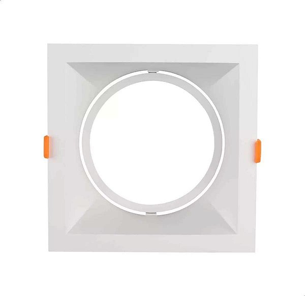 SPOT EMBUTIR BRANCO MR16 QUADRADO 10,2X10,2X6,5CM GAYA 723