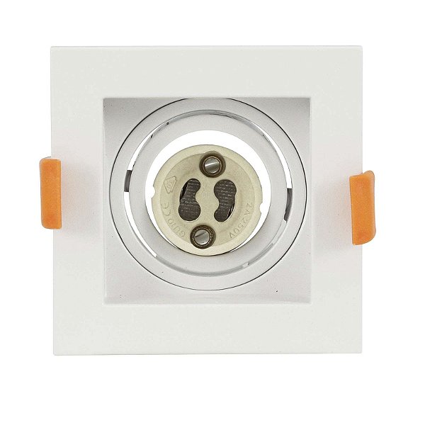 SPOT EMBUTIR RECUADO MR11 BRANCO C/SOQ GU10 7,5X7,6X4,1CM GAYA 8246