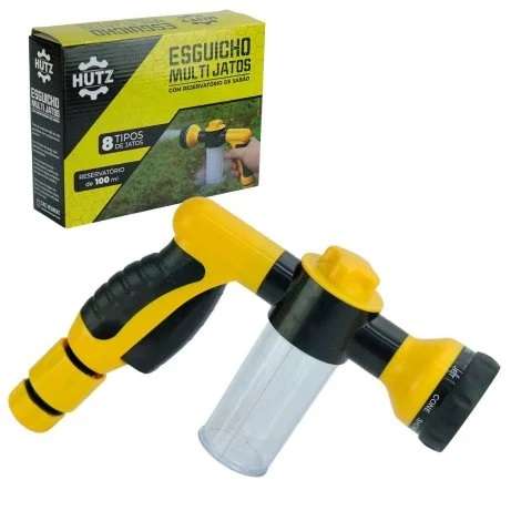 ESGUICHO PARA MANGUEIRA 8 EM 1 COM RESERVATORIO