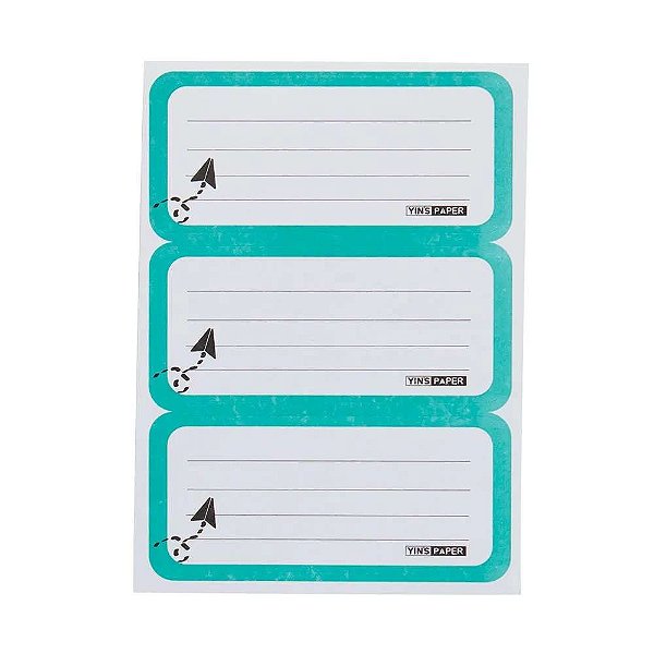 ETIQUETA ESCOLAR ADESIVA 12 PÇS 78X35MM VERDE