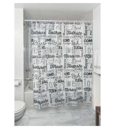 CORTINA BOX 180X180X0,04 BOLINHAS B&W EVA