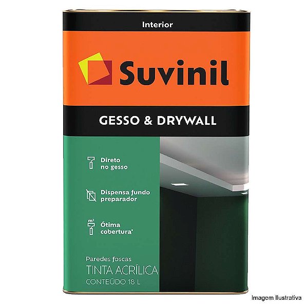 TINTA GESSO E DRYWALL BRANCO FOSCO 18,0L LT SUVINIL