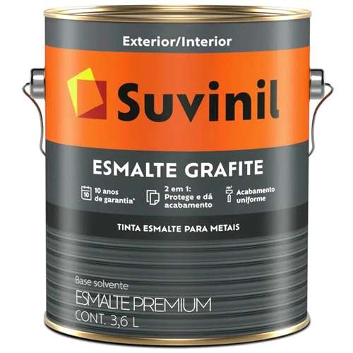 ESMALTE SOLV COR E PROTECAO FOSCO GRAFITE CLARO 3,6L SUVINIL