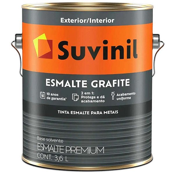 ESMALTE SOLV COR E PROTECAO FOSCO GRAFITE ESCURO 3,6L SUVINIL