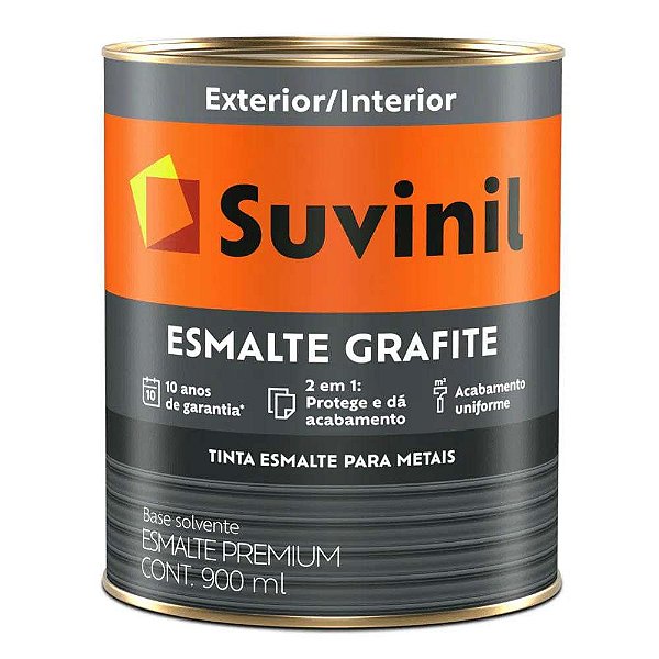 ESMALTE SOLV COR E PROTECAO FOSCO GRAFITE ESCURO 0,9L SUVINIL