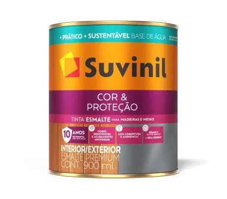 ESMALTE AGUA COR E PROTECAO FOSCO 0,9 PRETO SUVINIL