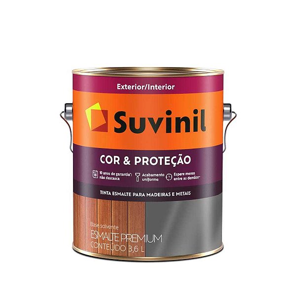 ESMALTE SOLV COR E PROTECAO FOSCO PRETO 3,6 SUVINIL