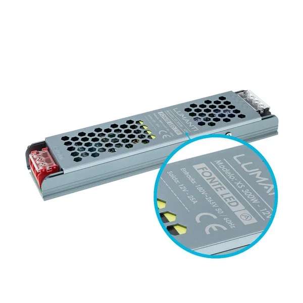 FONTE CHAVEADA 12V 25A SLIM FITA LED 300W LUMANTI