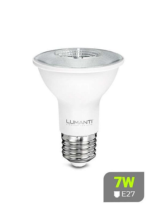LAMPADA LED PAR20 7W BIV 6500K 36 BIVOLT LUMANTI