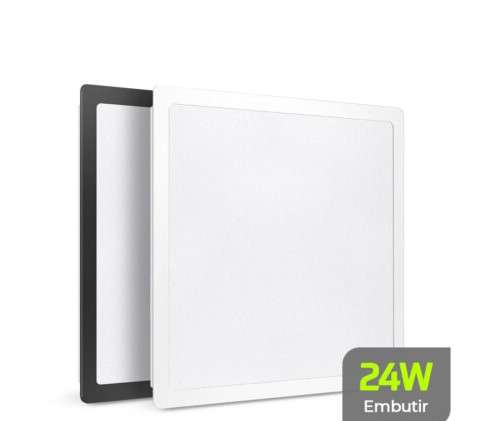 PLAFON LED BACKSTAGE EMBUTIR 24W BIV 3000K QUADRAD LUMANTI 290X290X24 2160LM