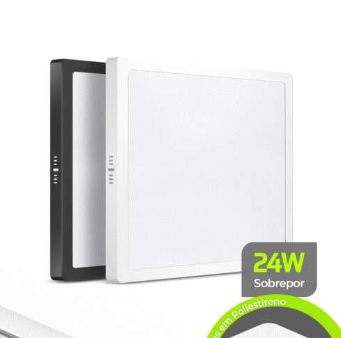 PLAFON LED BACKSTAGE SOBREPOR 24W BIV 6500K QUADRAD LUMANTI 286X286X27 2160LM