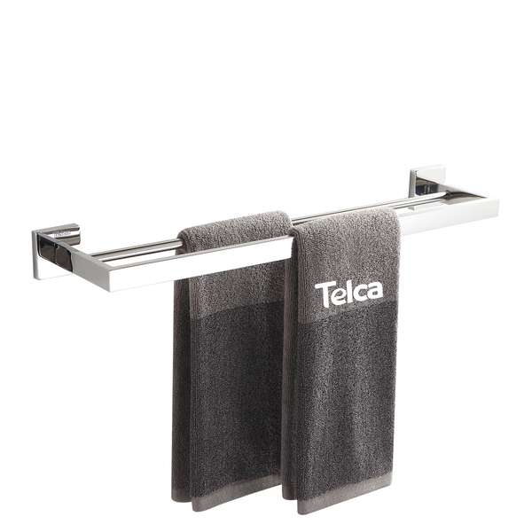 PORTA TOALHA METAL DUPLO POLIDO 61CM TELCA 74302