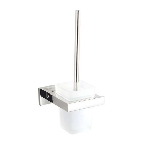 PORTA ESCOVA SANITARIA METAL PAREDE POLIDO TELCA QUADRADO 74313