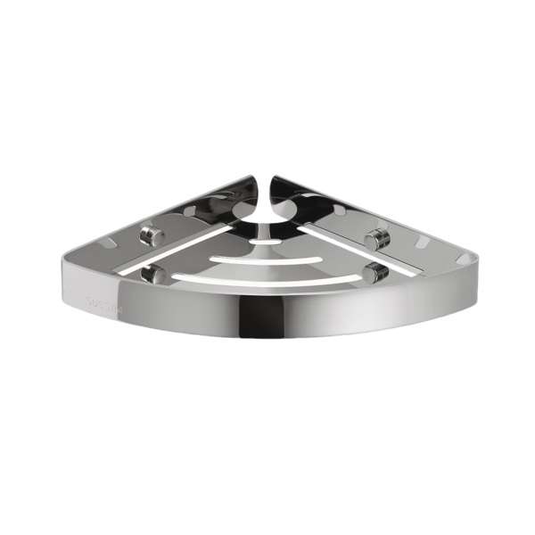 PORTA SHAMPOO CANTO ACO POLIDO PAREDE TELCA 898